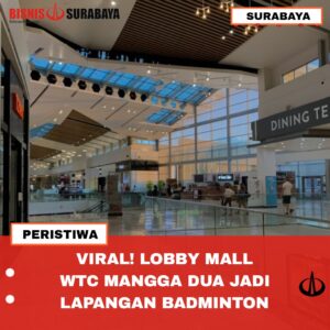 lobby mall WTC Mangga Dua jadi lapangan badminton