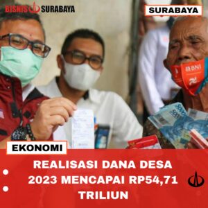 realisasi dana desa 2023 mencapai Rp54,71 triliun