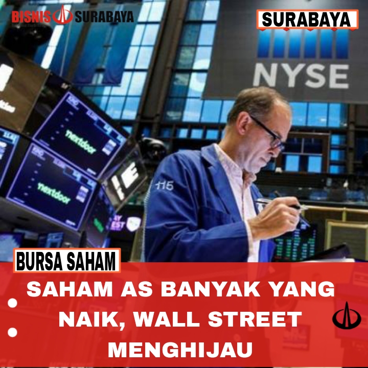 Saham AS Banyak Yang Naik, Wall Street Menghijau