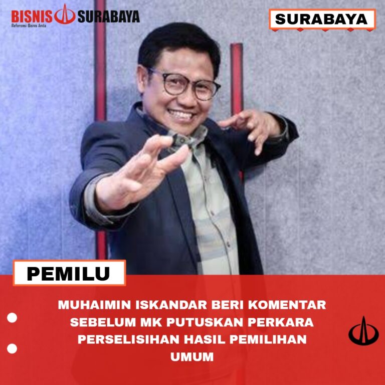 Muhaimin Iskandar Beri Komentar Sebelum MK Putuskan Perkara Perselisihan Hasil Pemilihan Umum