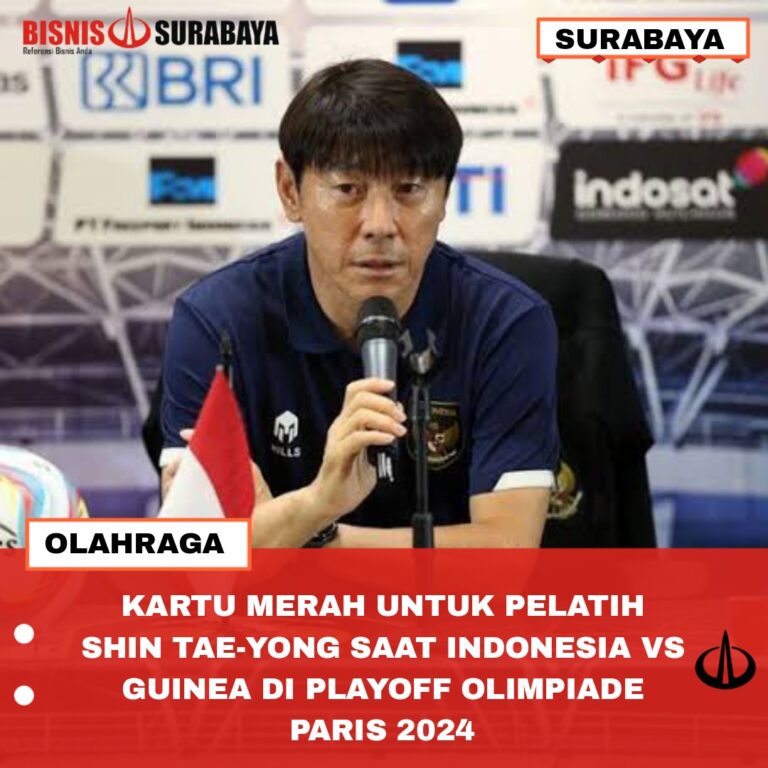 Kartu Merah untuk Pelatih Shin Tae-yong saat Indonesia vs Guinea di Playoff Olimpiade Paris 2024