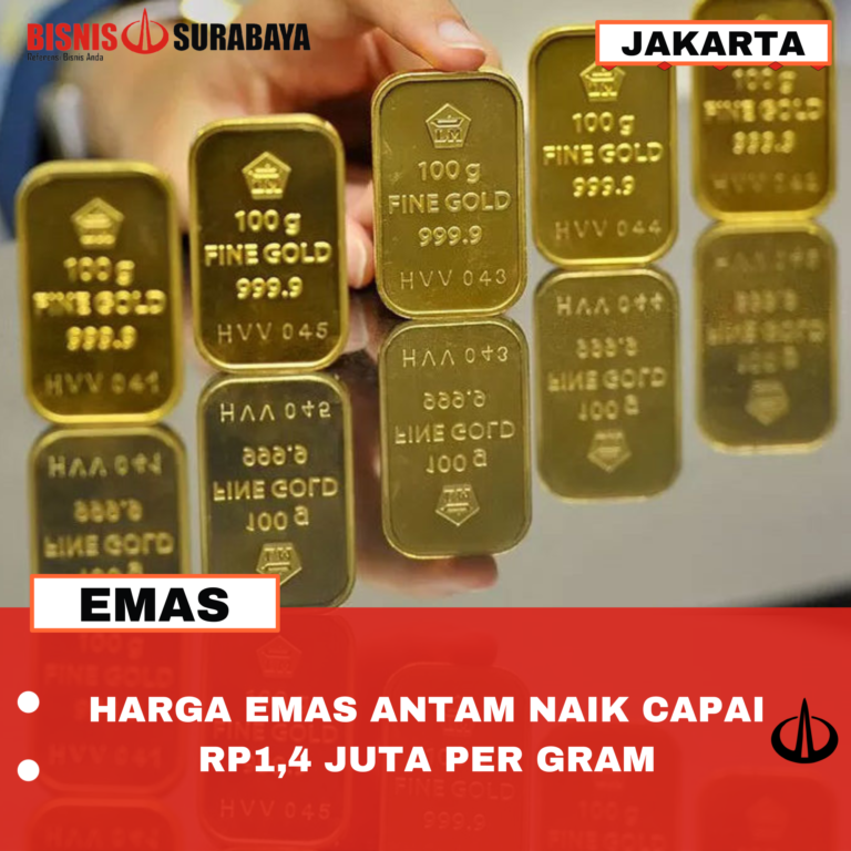 Harga Emas Antam Naik Capai Rp1,4 Juta Per Gram