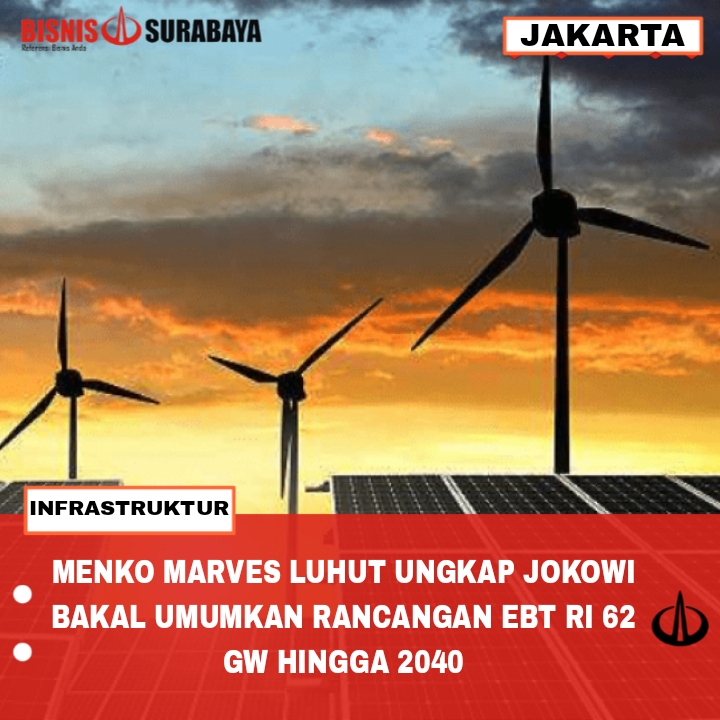 Menko Marves Luhut Ungkap Jokowi Bakal Umumkan Rancangan EBT RI 62 GW Hingga 2040