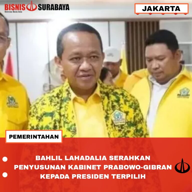 Bahlil Lahadalia Serahkan Penyusunan Kabinet Prabowo-Gibran kepada Presiden Terpilih