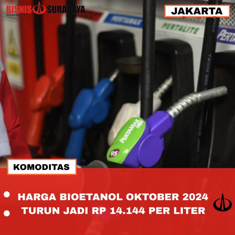 Harga Bioetanol Oktober 2024 Turun Jadi Rp 14.144 Per Liter