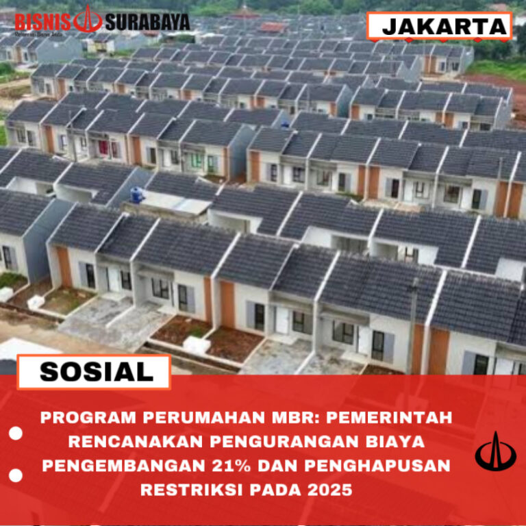 PROGRAM PERUMAHAN MBR: PEMERINTAH RENCANAKAN PENGURANGAN BIAYA PENGEMBANGAN 21% DAN PENGHAPUSAN RESTRIKSI PADA 2025