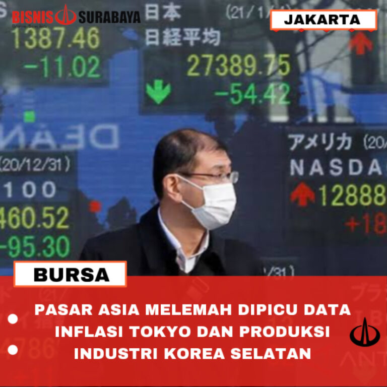 PASAR ASIA MELEMAH DIPICU DATA INFLASI TOKYO DAN PRODUKSI INDUSTRI KOREA SELATAN