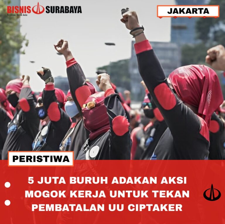 5 Juta Buruh Adakan Aksi Mogok Kerja untuk Tekan Pembatalan UU Ciptaker