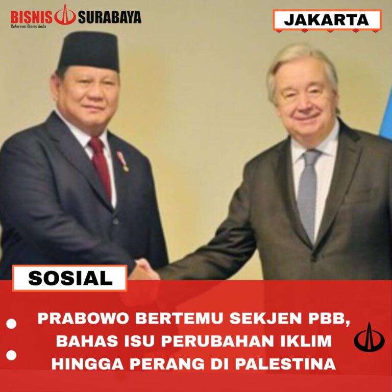 PRABOWO BERTEMU SEKJEN PBB, BAHAS ISU PERUBAHAN IKLIM HINGGA PERANG DI PALESTINA