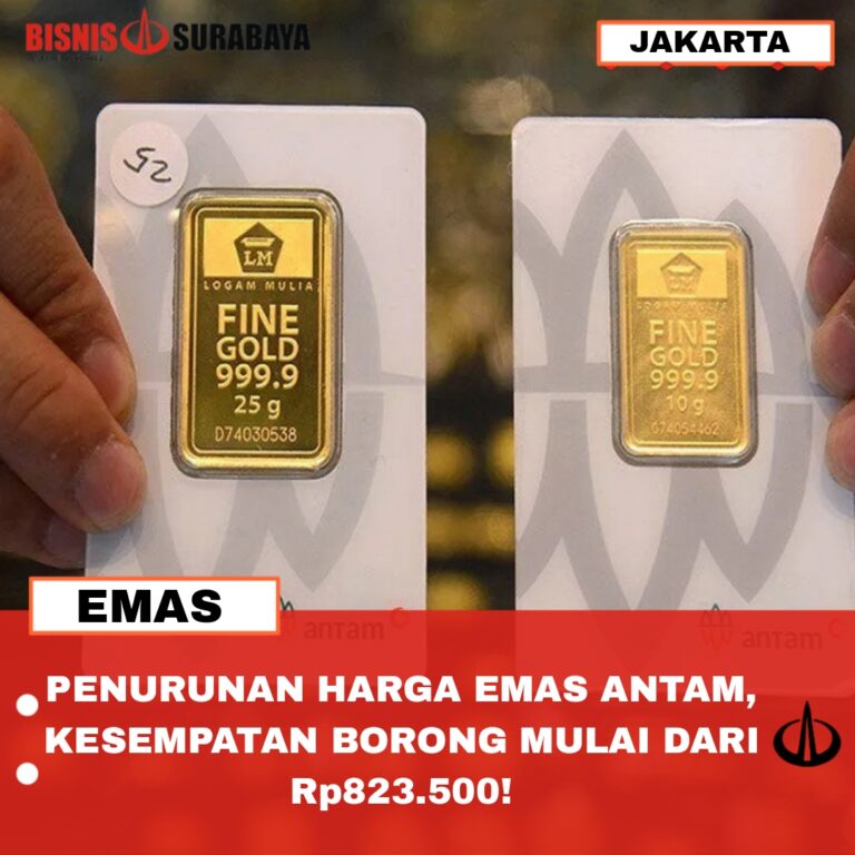 PENURUNAN HARGA EMAS ANTAM, KESEMPATAN BORONG MULAI DARI RP. 823.500