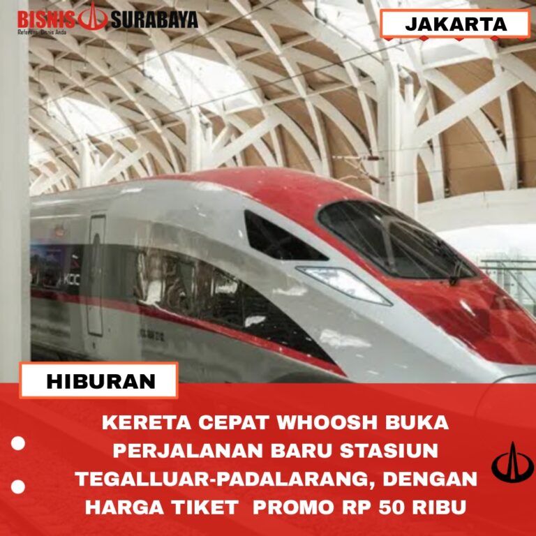 Kereta Cepat Whoosh Buka Perjalanan Baru Stasiun Tegalluar-Padalarang,  Dengan harga Tiket Promo Rp50 Ribu