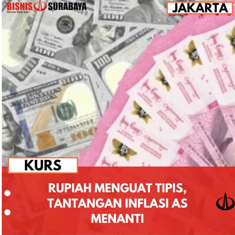 RUPIAH MENGUAT TIPIS, TANTANGAN INFLASI AS MENANTI