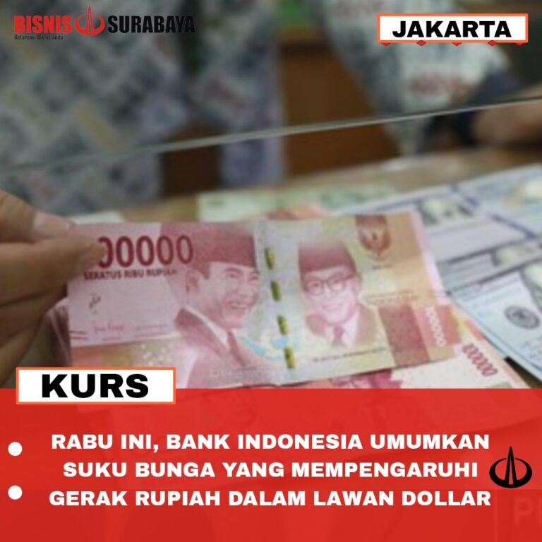 RABU INI, BANK INDONESIA UMUMKAN SUKU BUNGA YANG MEMPENGARUHI GERAK RUPIAH DALAM LAWAN DOLLAR