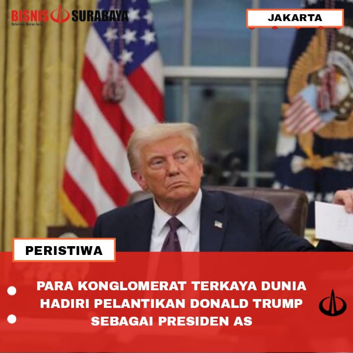 PARA KONGLOMERAT TERKAYA DUNIA HADIRI PELANTIKAN DONALD TRUMP SEBAGAI PRESIDEN AS