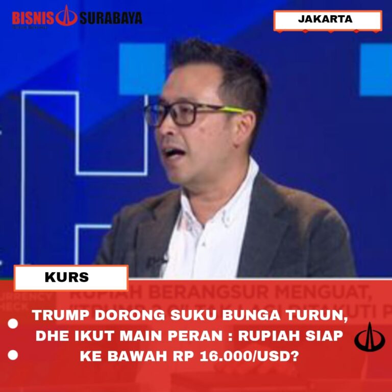 TRUMP DORONG SUKU BUNGA TURUN, DHE IKUT MAIN PERAN : RUPIAH SIAP KE BAWAH RP 16.000/USD?