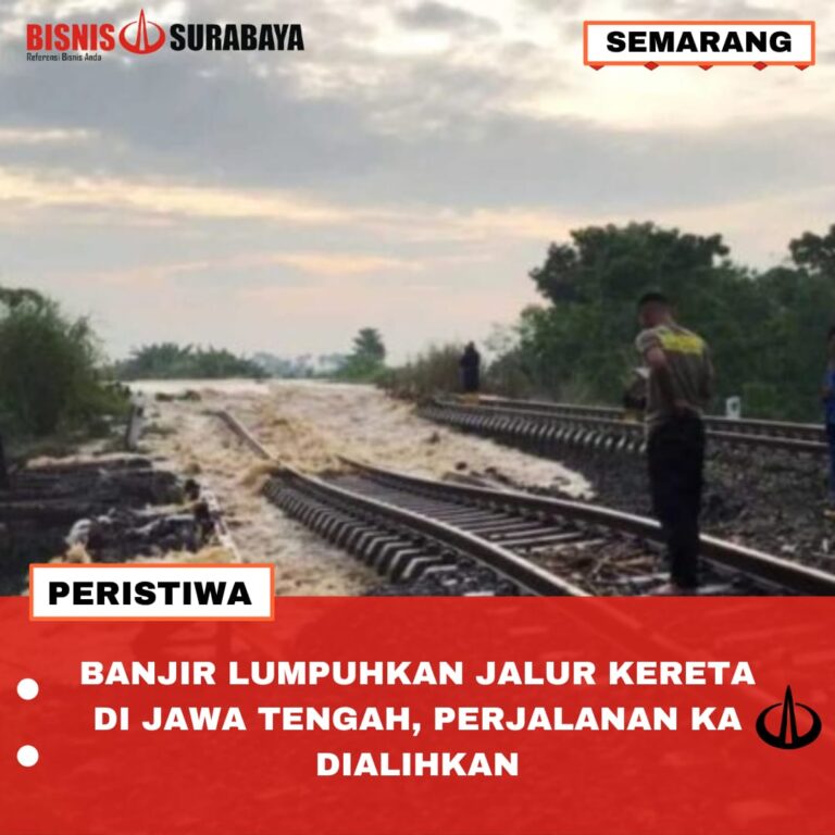 BANJIR LUMPUHKAN JALUR KERETA DI JAWA TENGAH, PERJALANAN ΚΑ DIALIHKAN