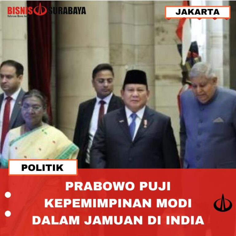 PRABOWO PUJI ΚΕΡΕΜΙMPINAN MODI DALAM JAMUAN DI INDIA