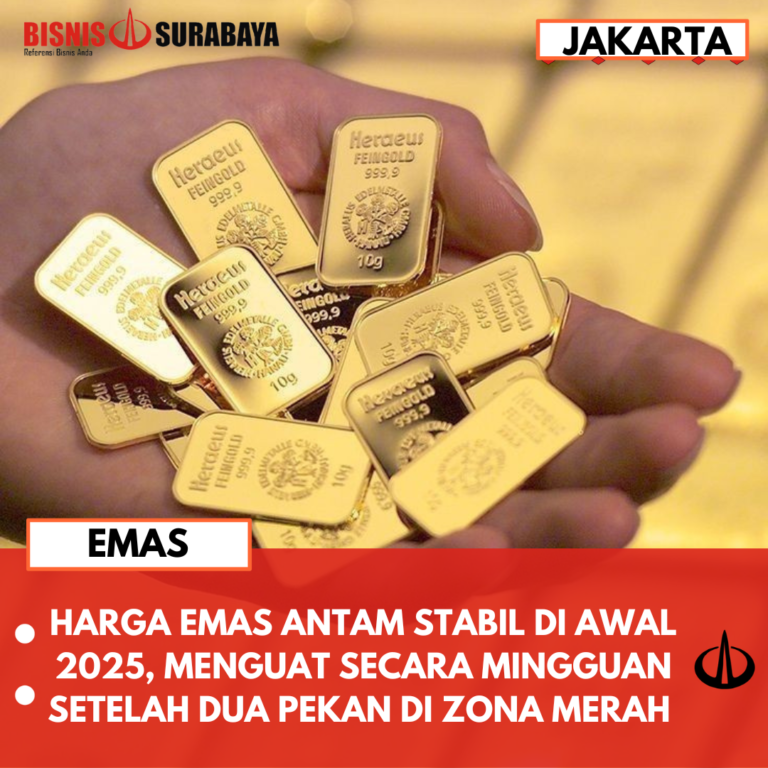 HARGA EMAS ANTAM STABIL DI AWAL 2025, MENGUAT SECARA MINGGUAN SETELAH DUA PEKAN DI ZONA MERAH