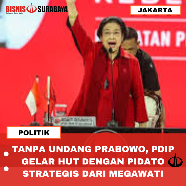 TANPA UNDANG PEABOWO, PDIP GELAR HUT DENGAN PIDATO STRATEGIS DARI MEGAWATI