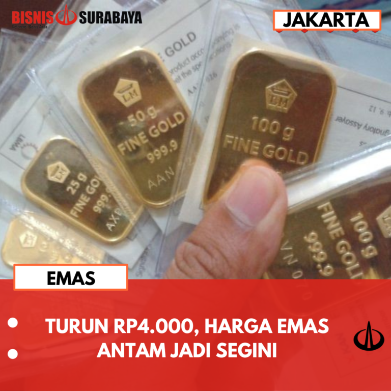 TURUN RP4.000, HARGA EMAS ANTAM JADI SEGINI