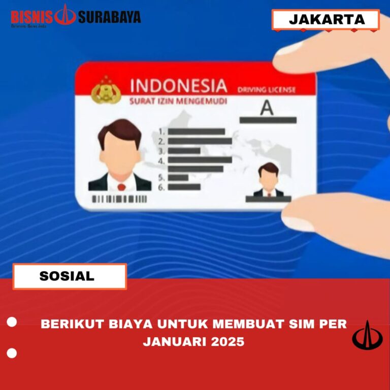 BERIKUT BIAYA UNTUK MEMBUAT SIM PER JANUARI 2025