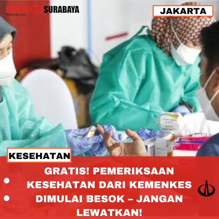 GRATIS! PEMERIKSAAN KESEHATAN DARI KEMENKES DI MULAI BESOK! JANGAN LEWATKAN