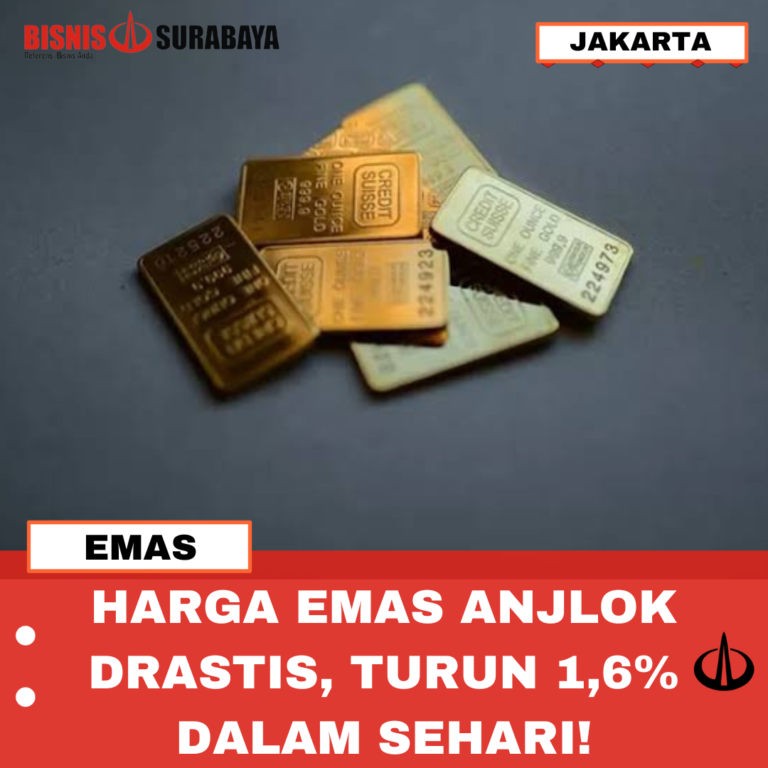 HARGA EMAS ANJLOK DRASTIS, TURUN 1,6% DALAM SEHARI!