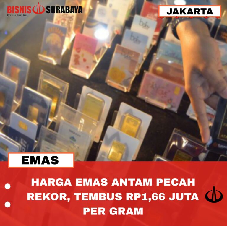 HARGA EMAS ANTAM PECAH REKOR, TEMBUS RP1,66 JUTA PER GRAM