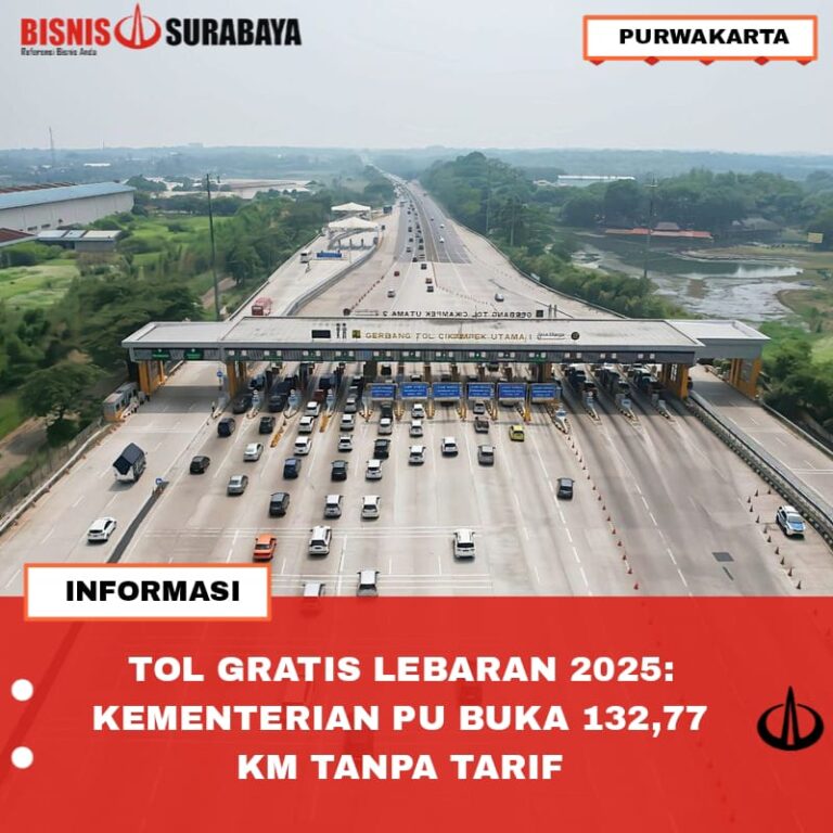 TOL GRATIS LEBARAN 2025: KEMENTERIAN PU BUKA 132,77 KM TANPA TARIF