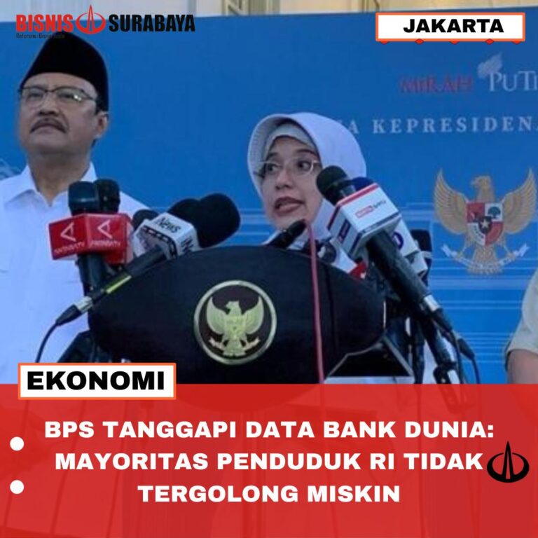 BPS Tanggapi Data Bank Dunia: Mayoritas Penduduk RI Tidak Tergolong Miskin