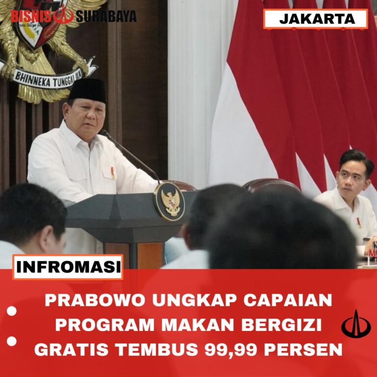 Prabowo Ungkap Capaian Program Makan Bergizi Gratis Tembus 99,99 Persen