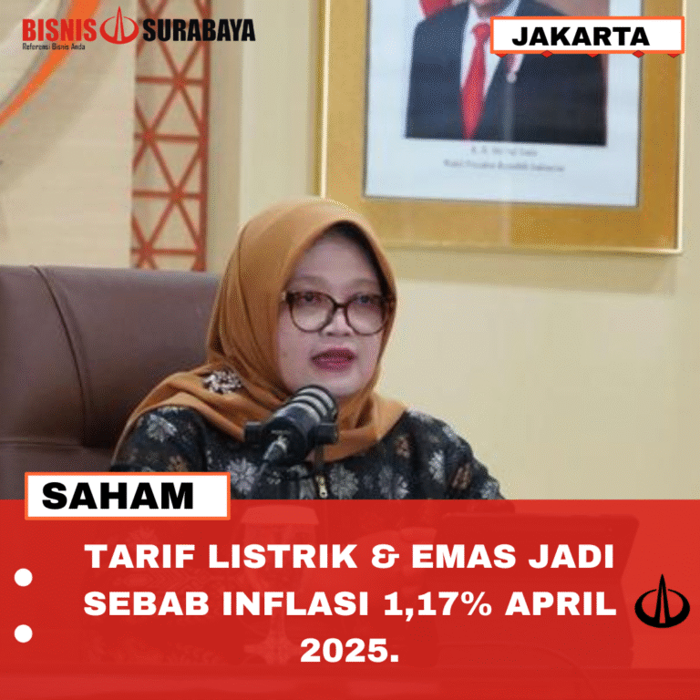 TARIF LISTRIK & EMAS JADI SEBAB INFLASI 1,17% APRIL 2025.