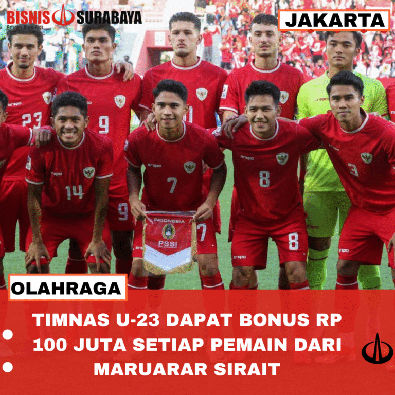 TIMNAS U-23 DAPAT BONUS RP 100 JUTA SETIAP PEMAIN DARI MARUARAR SIRAIT