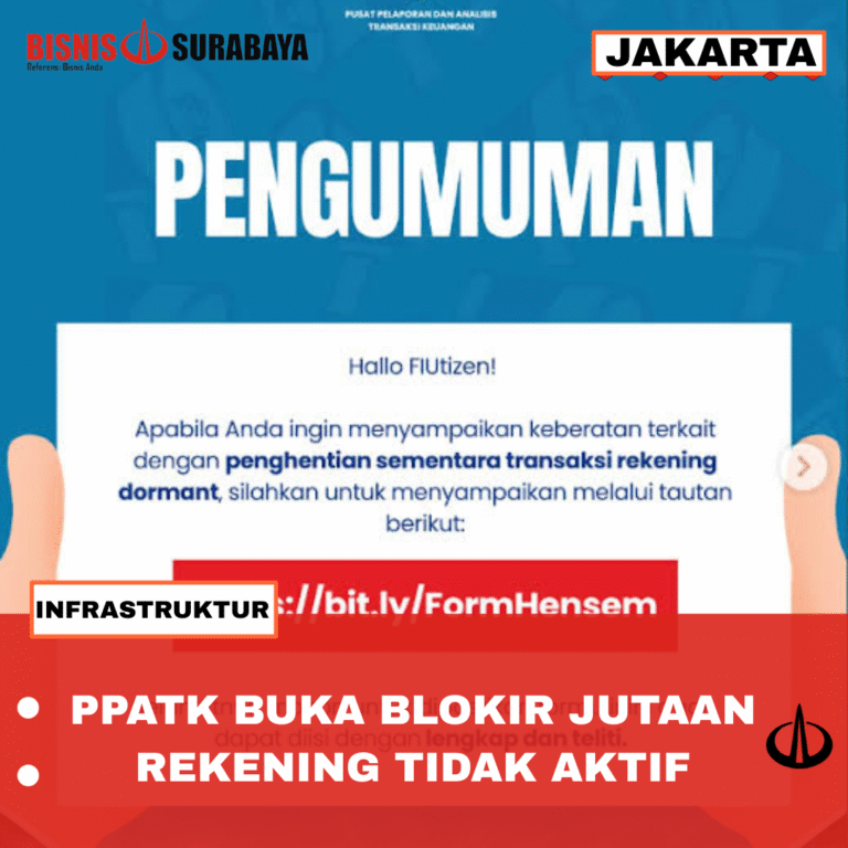 PPATK Buka Blokir Jutaan Rekening Tidak Aktif