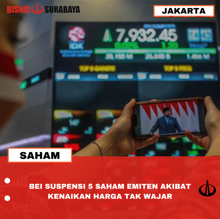 BEI SUSPENSI 5 SAHAM EMITEN AKIBAT KENAIKAN HARGA TAK WAJAR