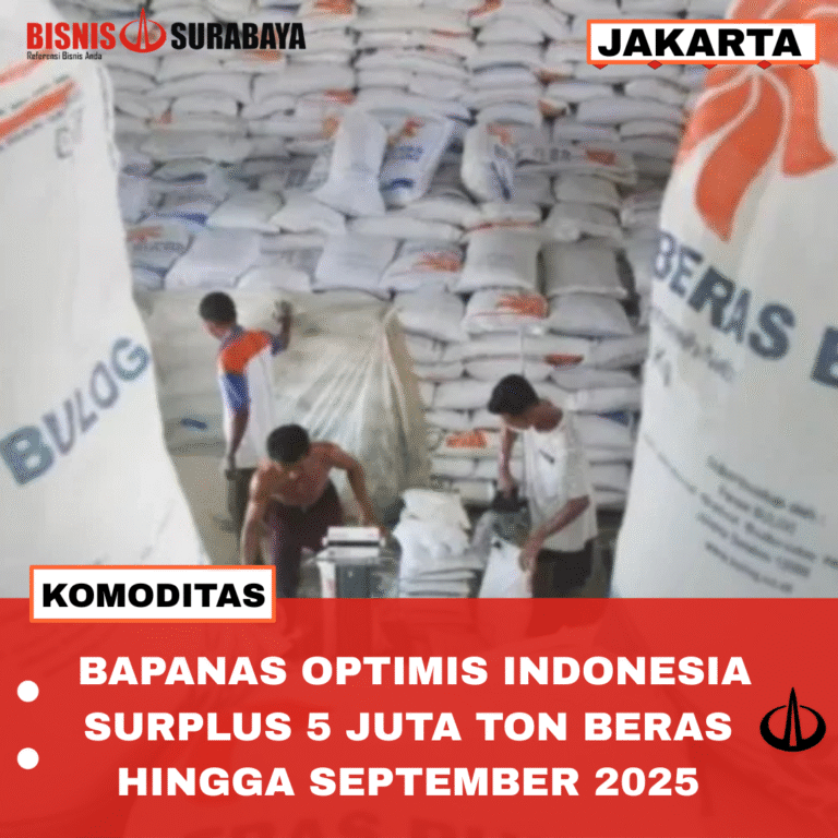 BAPANAS OPTIMIS INDONESIA SURPLUS 5 JUTA TON BERAS HINGGA SEPTEMBER 2025