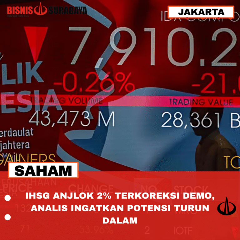 IHSG ANJLOK 2% TERKOREKSI DEMO, ANALIS INGATKAN POTENSI TURUN DALAM