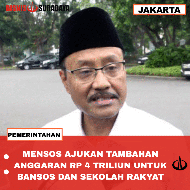 MENSOS AJUKAN TAMBAHAN ANGGARAN RP 4 TRILIUN UNTUK BANSOS DAN SEKOLAH RAKYAT