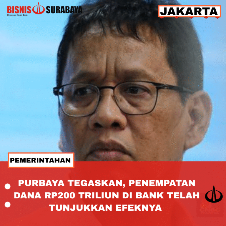 PURBAYA TEGASKAN, PENEMPATAN DANA RP200 TRILIUN DI BANK TELAH TUNJUKKAN EFEKNYA