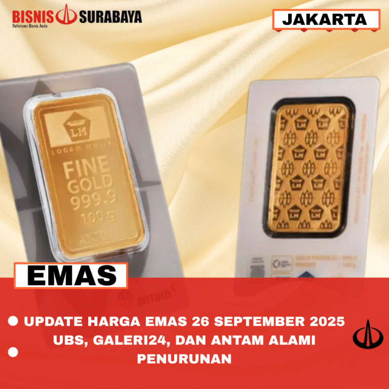 UPDATE HARGA EMAS 26 SEPTEMBER 2025 UBS, GALERI24, DAN ANTAM ALAMI PENURUNAN