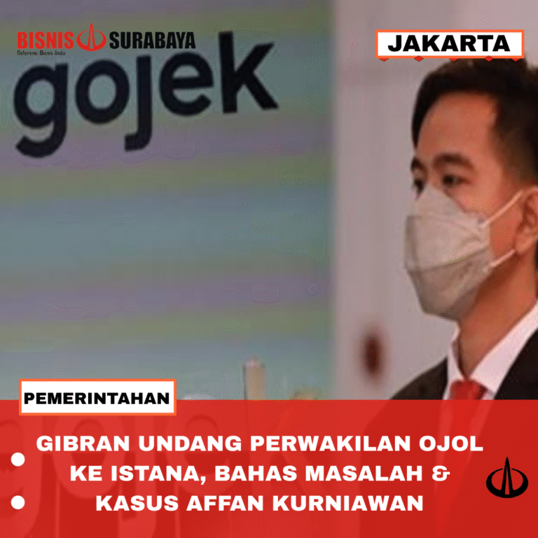 GIBRAN UNDANG PERWAKILAN OJOL KE ISTANA, BAHAS MASALAH & KASUS AFFAN KURNIAWAN