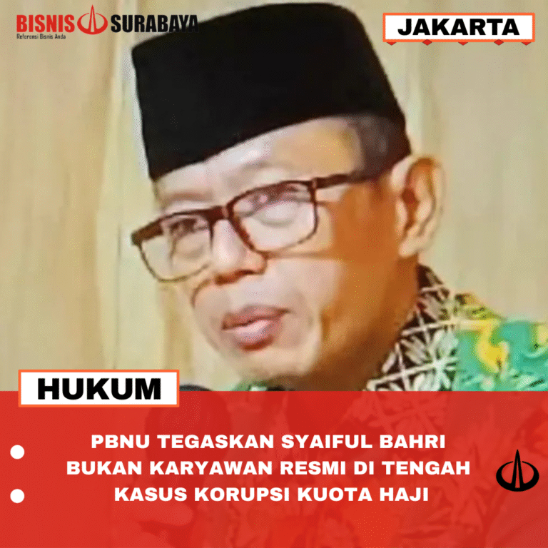 PBNU TEGASKAN SYAIFUL BAHRI BUKAN KARYAWAN RESMI DI TENGAH KASUS KORUPSI KUOTA HAJI
