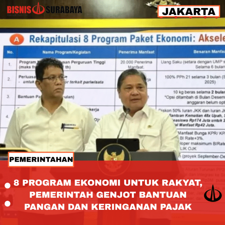 8 PROGRAM EKONOMI UNTUK RAKYAT, PEMERINTAH GENJOT BANTUAN PANGAN DAN KERINGANAN PAJAK