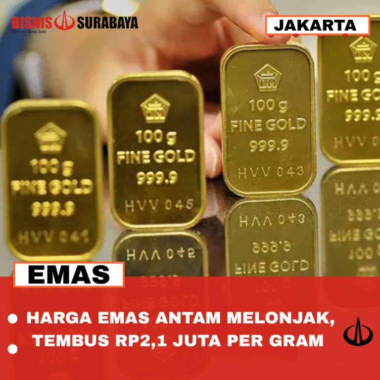 HARGA EMAS ANTAM MELONJAK, TEMBUS RP2,1 JUTA PER GRAM