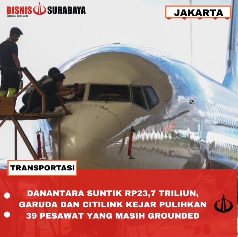 DANANTARA SUNTIK RP23,7 TRILIUN, GARUDA DAN CITILINK KEJAR PULIHKAN 39 PESAWAT YANG MASIH GROUNDED