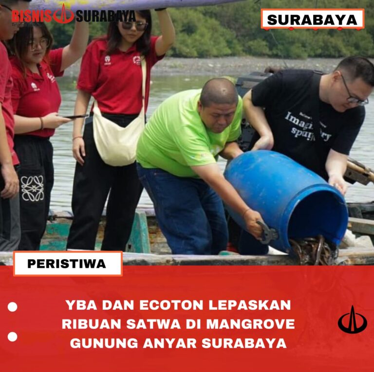 YBA DAN ECOTON LEPASKAN RIBUAN SATWA DI MANGROVE GUNUNG ANYAR SURABAYA