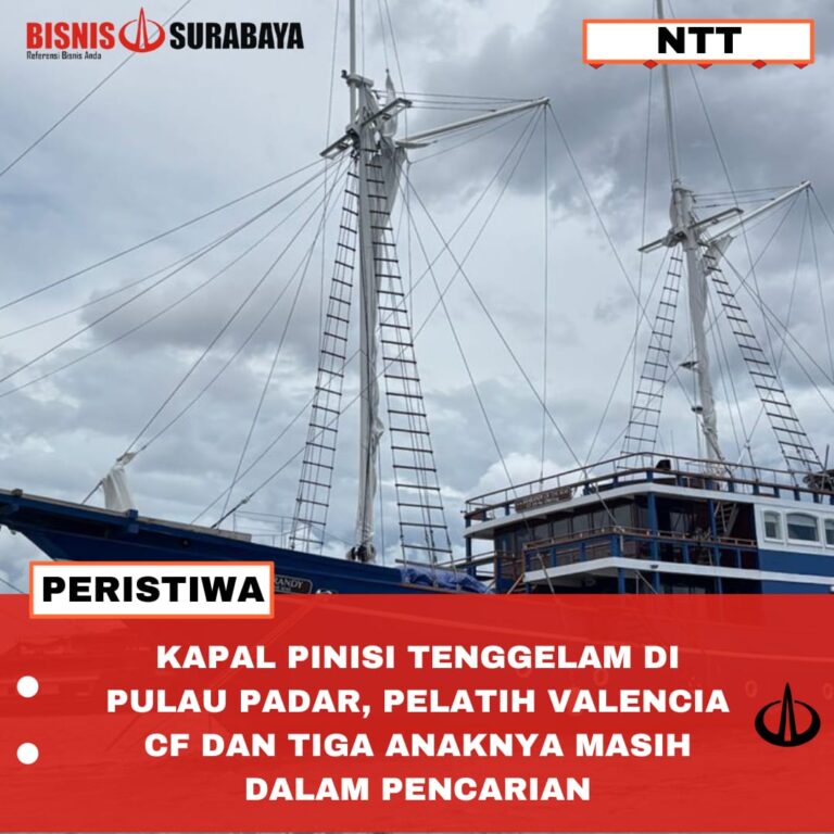 KAPAL PINISI TENGGELAM DI PULAU PADAR, PELATIH VALENCIA CF DAN TIGA ANAKNYA MASIH DALAM PENCARIAN