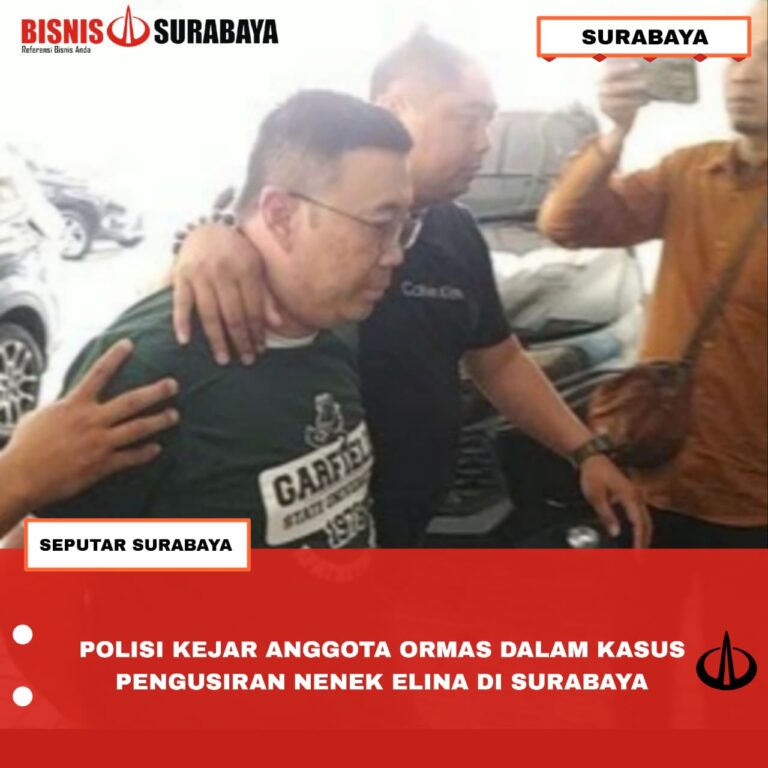 POLISI KEJAR ANGGOTA ORMAS DALAM KASUS PENGUSIRAN NENEK ELINA DI SURABAYA