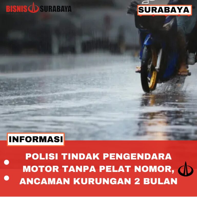 POLISI TINDAK PENGENDARA MOTOR TANPA PELAT NOMOR, ANCAMAN KURUNGAN 2 BULAN