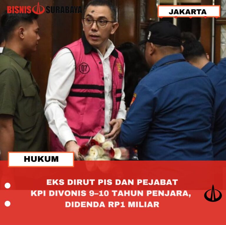EKS DIRUT PIS DAN PEJABAT KPI DIVONIS 9-10 TAHUN PENJARA, DIDENDA RP1 MILIAR